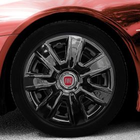 Fiat 14 İnç Amblemli Piano Black 4'lü Takım 205 Jant Kapağı