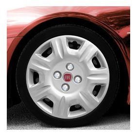 Fiat 14 İnç Amblemli Piano Black 4'lü Takım 216 Jant Kapağı