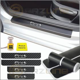 Fiat 500L 4 Adet Karbon Kapı Eşiği Sticker