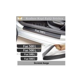 Fiat 500L 4 Adet Karbon Kapı Eşiği Sticker