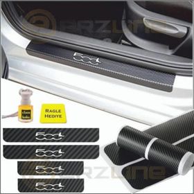 Fiat 500L 4 Adet Karbon Kapı Eşiği Sticker