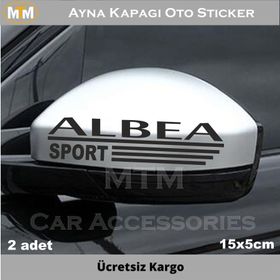 Fiat Albea 2 Adet Ayna Oto Sticker