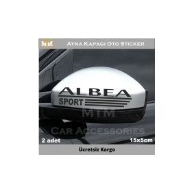 Fiat Albea 2 Adet Ayna Oto Sticker