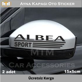 Fiat Albea 2 Adet Ayna Oto Sticker