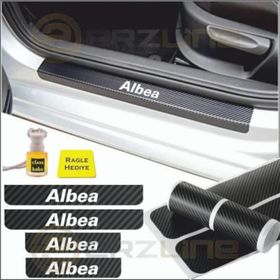 Fiat Albea 4 Adet Karbon Kapı Eşiği Sticker