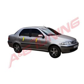Fiat Albea Tk 2002 Üzeri Paslanmaz Çelik 4 Parça Krom Cam Çıtası