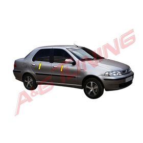 Fiat Albea Tk 2002 Üzeri Paslanmaz Çelik 4 Parça Krom Cam Çıtası