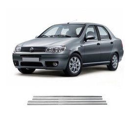 Fiat Albea Tk 2002 Üzeri Paslanmaz Çelik 4 Parça Krom Cam Çıtası