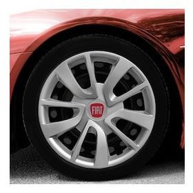 Fiat Amblemli Gri 4'lü Takım 101 15 İnç Jant Kapağı