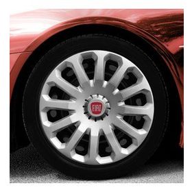 Fiat Amblemli Gri 4'lü Takım 121 15 İnç Jant Kapağı