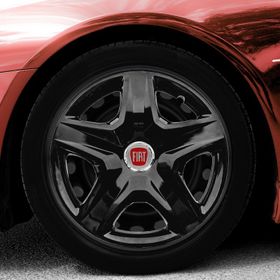 Fiat Amblemli Piano Black 4'lü Takım 202 15 İnç Jant Kapağı