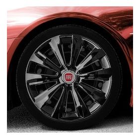 Fiat Amblemli Piano Black 4'lü Takım 214 16 İnç Jant Kapağı