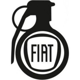 Fiat Araba tampon Komik El Bombası Yapıştırma Sticker