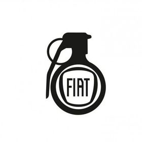 Fiat Araba tampon Komik El Bombası Yapıştırma Sticker
