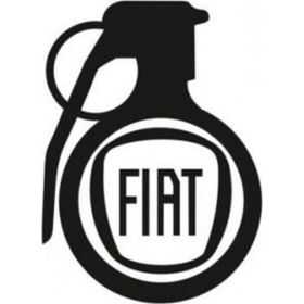 Fiat Araba tampon Komik El Bombası Yapıştırma Sticker