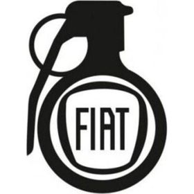 Fiat Araba tampon Komik El Bombası Yapıştırma Sticker