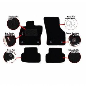 Fiat Doblo 3D Paspas 2009-2015 Siyah Redline PRO