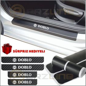 Fiat Doblo 4 Adet Karbon Kapı Eşiği Sticker