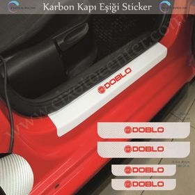 Fiat Doblo 4 Adet Karbon Kapı Eşiği Sticker