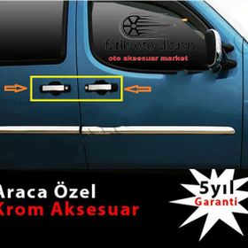 Fiat Doblo 5 Kapı İçin 2000 2010 Krom Kapı Kolu