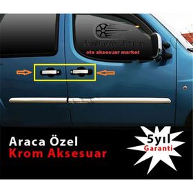 Fiat Doblo 5 Kapı İçin 2000 2010 Krom Kapı Kolu