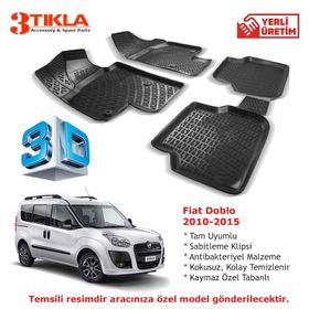 Fiat Doblo Panelvan 2 Parça 2010-2015 Gri Profesyonel Paspas