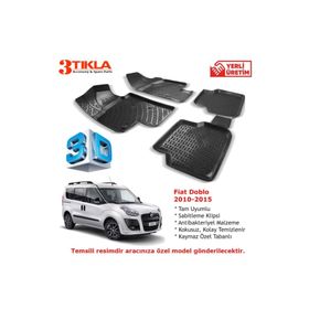 Fiat Doblo Panelvan 2 Parça 2010-2015 Gri Profesyonel Paspas
