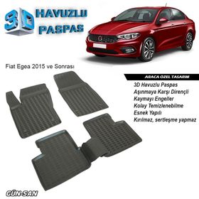 Fiat Egea 2015 Sonrası 3D Havuzlu Paspas