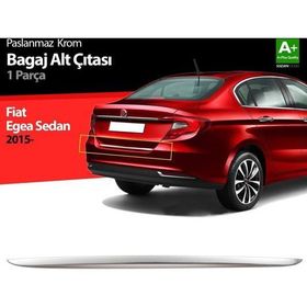 Fiat Egea 2015 Üzeri Uyumlu Sedan Krom Bagaj Alt Çıtası
