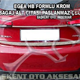 Fiat Egea Hb Formlu Paslanmaz Çelik Krom Bagaj Alt Çıtası