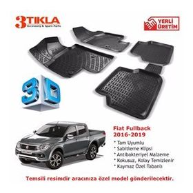 Fiat Fullback 2016-2019 Seti 3D Havuzlu Paspas