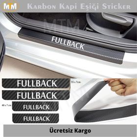 Fiat Fullback 4 Adet Karbon Kapı Eşiği Sticker