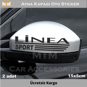 Fiat Linea 2 Adet Ayna Kapağı Oto Sticker