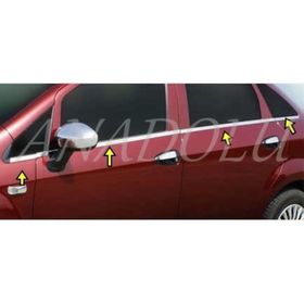 Fiat Linea 2007 Üzeri Paslanmaz Çelik 8 Parça Krom Cam Çıtası