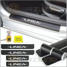Fiat Linea 4 Adet Karbon Kapı Eşiği Sticker