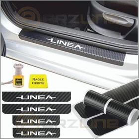 Fiat Linea 4 Adet Karbon Kapı Eşiği Sticker