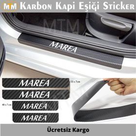 Fiat Marea 4 Adet Karbon Kapı Eşiği Sticker