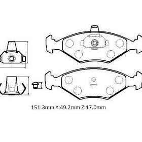 Fiat Palio 1997/2002 1.2/1.4/1.6cc 1.7/1.9D Kablolu Ön Fren Balatası