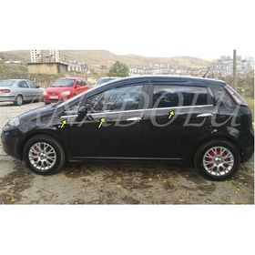 Fiat Punto 2006 Üzeri Paslanmaz Çelik 6 Parça Krom Cam Çıtası