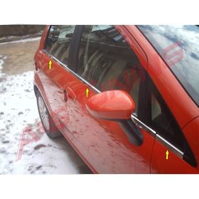 Fiat Punto 2006 Üzeri Paslanmaz Çelik 6 Parça Krom Cam Çıtası