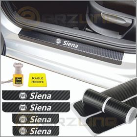 Fiat Siena 4 Adet Karbon Kapı Eşiği Sticker