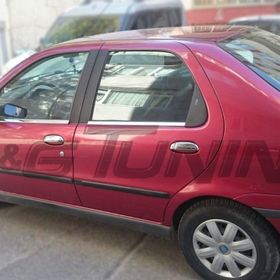 Fiat Siena Takımı Paslanmaz Çelik 4 Parça Krom Cam Çıtası