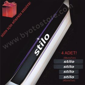 Fiat Stilo 4 Adet Karbon Kapı Eşiği Sticker