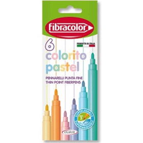 Fibracolor 10550 Colorito Pastel 6'lı Keçeli Kalem