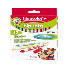 Fibracolor Bipunta 12 Renk 10544 Çift Uçlu Keçeli Kalem