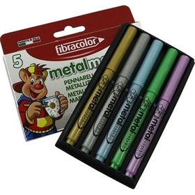 Fibracolor Metal Max Metalik 5 Renk Keçeli Kalem