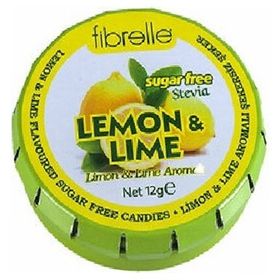 Fibrelle 12 gr Stevialı Şekersiz Limonlu Şeker (3 adet)