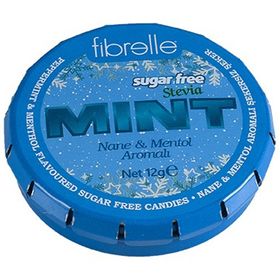 Fibrelle 12 gr Stevialı Şekersiz Naneli Şeker