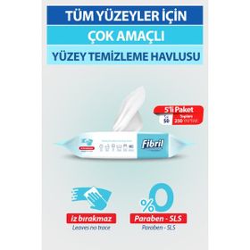 Fibril 50li Beyaz Sirke Pratik Yüzey Islak Temizlik Havlusu