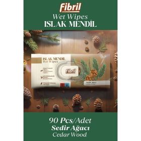 Fibril 90 Sedir Ağacı Kokulu Islak Mendil (3 adet)